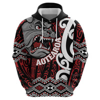 Personalised Aotearoa Bulldog Hoodie New Zealand Maori Taniko Art
