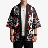 Personalised Aotearoa Bulldog Kimono New Zealand Maori Taniko Art - Polynesian Pride