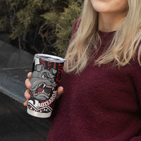 Personalised Aotearoa Bulldog Tumbler Cup New Zealand Maori Taniko Art