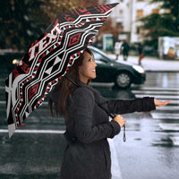 Personalised Aotearoa Bulldog Umbrella New Zealand Maori Taniko Art - Polynesian Pride