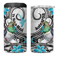 Aotearoa Te Ika-a-Maui 4 in 1 Can Cooler Tumbler South Island Kekeru Maori Koru