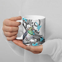 Aotearoa Te Ika-a-Maui Ceramic Mug South Island Kekeru Maori Koru - Polynesian Pride