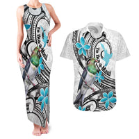 Aotearoa Te Ika-a-Maui Couples Matching Tank Maxi Dress and Hawaiian Shirt South Island Kekeru Maori Koru