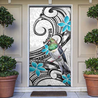 Aotearoa Te Ika-a-Maui Door Cover South Island Kekeru Maori Koru - Polynesian Pride