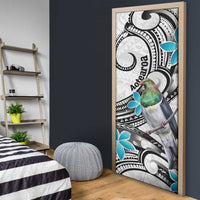 Aotearoa Te Ika-a-Maui Door Cover South Island Kekeru Maori Koru - Polynesian Pride