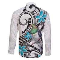 Aotearoa Te Ika-a-Maui Family Matching Off The Shoulder Long Sleeve Dress and Hawaiian Shirt South Island Kekeru Maori Koru LT14 - Polynesian Pride