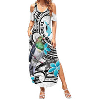 Aotearoa Te Ika-a-Maui Family Matching Summer Maxi Dress and Hawaiian Shirt South Island Kekeru Maori Koru