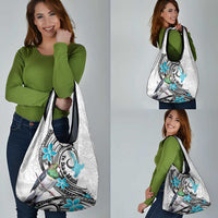 Aotearoa Te Ika-a-Maui Grocery Bag South Island Kekeru Maori Koru