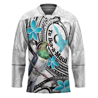Aotearoa Te Ika-a-Maui Hockey Jersey South Island Kekeru Maori Koru LT14 Unisex White - Polynesian Pride