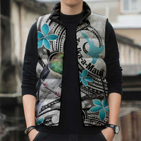 Aotearoa Te Ika-a-Maui Sleeveless Puffer Jacket South Island Kekeru Maori Koru LT14 - Polynesian Pride