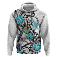 Aotearoa Te Ika-a-Maui Zip Hoodie South Island Kekeru Maori Koru LT14 Pullover Hoodie White - Polynesian Pride