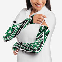 Green New Zealand Taniko Poutama Patikitiki Arm Sleeves - Polynesian Pride