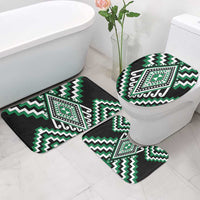 Green New Zealand Taniko Poutama Patikitiki Bathroom Set - Polynesian Pride