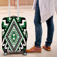 Green Aotearoa Taniko Poutama Patikitiki Luggage Cover LT14 Green - Polynesian Pride
