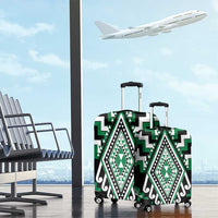 Green Aotearoa Taniko Poutama Patikitiki Luggage Cover LT14 - Polynesian Pride