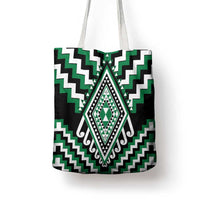 Green New Zealand Taniko Poutama Patikitiki Tote Bag - Polynesian Pride