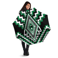 Green New Zealand Taniko Poutama Patikitiki Umbrella - Polynesian Pride
