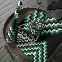 Green Aotearoa Taniko Poutama Patikitiki Wrapping Paper - Polynesian Pride