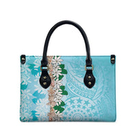 Cook Islands Tiare Maori With Conch Shell Leather Bag Pasifika Fest Polynesian Tattoo Turquoise