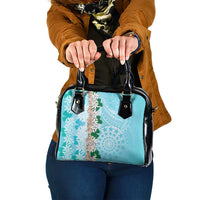Cook Islands Tiare Maori With Conch Shell Shoulder Handbag Pasifika Fest Polynesian Tattoo Turquoise LT14 One Size Turquoise - Polynesian Pride