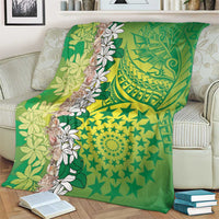 Cook Islands Tiare Maori With Conch Shell Blanket Pasifika Fest Polynesian Tattoo Green