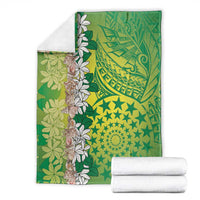Cook Islands Tiare Maori With Conch Shell Blanket Pasifika Fest Polynesian Tattoo Green