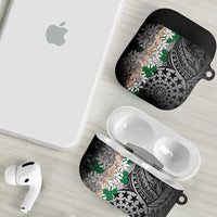 Cook Islands Tiare Maori With Conch Shell AirPods Case Pasifika Fest Polynesian Tattoo Black