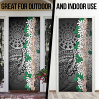 Cook Islands Tiare Maori With Conch Shell Door Cover Pasifika Fest Polynesian Tattoo Black