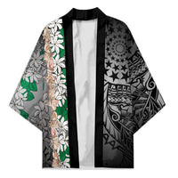 Cook Islands Tiare Maori With Conch Shell Kimono Pasifika Fest Polynesian Tattoo Black
