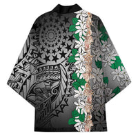 Cook Islands Tiare Maori With Conch Shell Kimono Pasifika Fest Polynesian Tattoo Black
