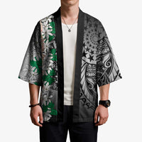 Cook Islands Tiare Maori With Conch Shell Kimono Pasifika Fest Polynesian Tattoo Black