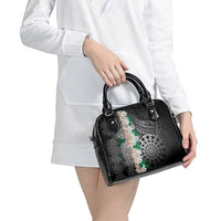 Cook Islands Tiare Maori With Conch Shell Shoulder Handbag Pasifika Fest Polynesian Tattoo Black LT14 - Polynesian Pride