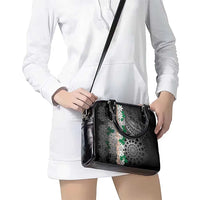Cook Islands Tiare Maori With Conch Shell Shoulder Handbag Pasifika Fest Polynesian Tattoo Black LT14 - Polynesian Pride