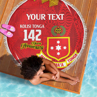 Personalised Kolisi Tonga College Atele Beach Blanket Mate Maa Tonga 142 Years Anniversary LT14 - Polynesian Pride