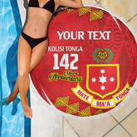 Personalised Kolisi Tonga College Atele Beach Blanket Mate Maa Tonga 142 Years Anniversary LT14 - Polynesian Pride