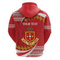 Personalised Kolisi Tonga College Atele Zip Hoodie Mate Maa Tonga 142 Years Anniversary