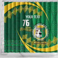 Personalised Tonga Liahona-Saineha High School Shower Curtain Happy 76 Years Anniversary LT14 - Polynesian Pride