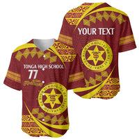 Personalised Tonga High School Baseball Jersey Happy 77 Years Anniversary LT14 - Polynesian Pride