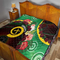 Long God Yumi Stanap Vanuatu Quilt Tropical Flowers Aboriginal Pattern LT14 - Polynesian Pride