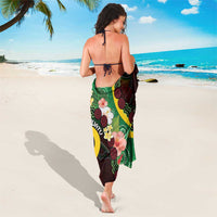 Long God Yumi Stanap Vanuatu Sarong Tropical Flowers Aboriginal Pattern