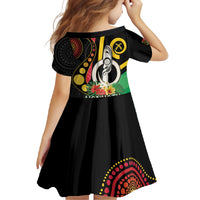 Tamtam Drum Vanuatu Family Matching Mermaid Dress and Hawaiian Shirt Boar Tusk Aboriginal Flag Style