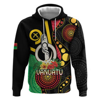 Tamtam Drum Vanuatu Hoodie Boar Tusk Aboriginal Flag Style