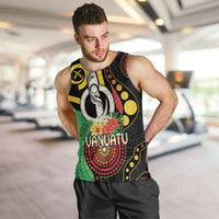 Tamtam Drum Vanuatu Men Tank Top Boar Tusk Aboriginal Flag Style