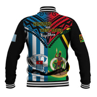 Vanuatu And West Papua Baseball Jacket Coat Of Arms Mix Flag Style LT14 - Polynesian Pride