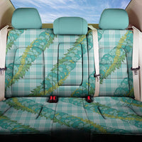 Hawaii Jade Vine Lei Back Car Seat Cover Aloha Palaka Motif - Turquoise - Polynesian Pride
