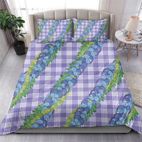 Hawaii Jade Vine Lei Bedding Set Aloha Palaka Motif - Purple - Polynesian Pride