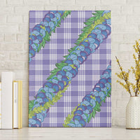 Hawaii Jade Vine Lei Canvas Wall Art Aloha Palaka Motif - Purple - Polynesian Pride