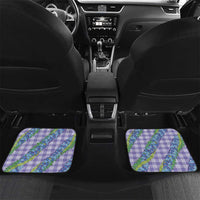 Hawaii Jade Vine Lei Car Mats Aloha Palaka Motif - Purple - Polynesian Pride