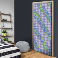 Hawaii Jade Vine Lei Door Cover Aloha Palaka Motif - Purple - Polynesian Pride
