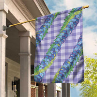 Hawaii Jade Vine Lei Garden Flag Aloha Palaka Motif - Purple - Polynesian Pride
